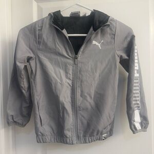 Puma Kids Light Gray Windbreaker kids size 6